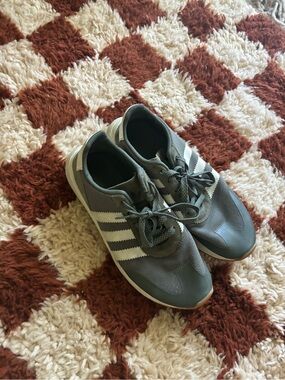 adidas Gray and White Low-Top Running Sneakers